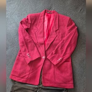 Women's Vintage Red Cashmere Blazer